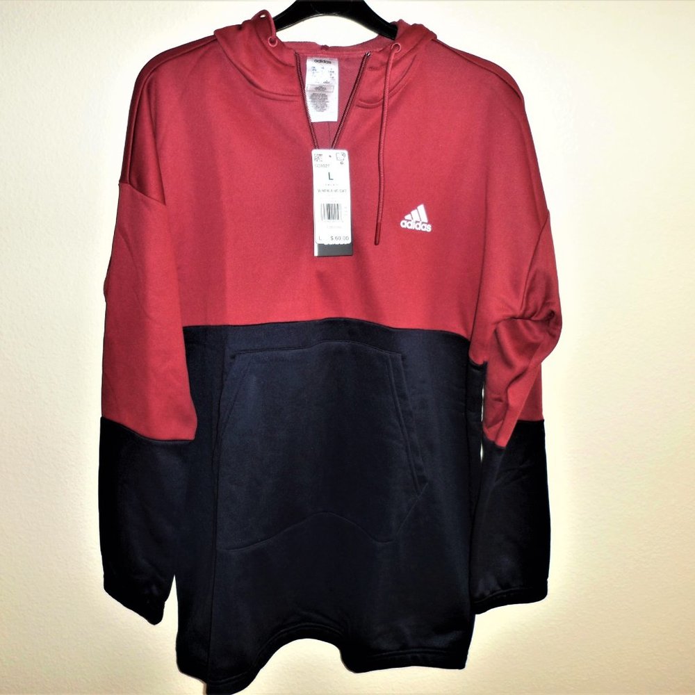 Adidas two tone sweater with hood - Picture 3 of 8